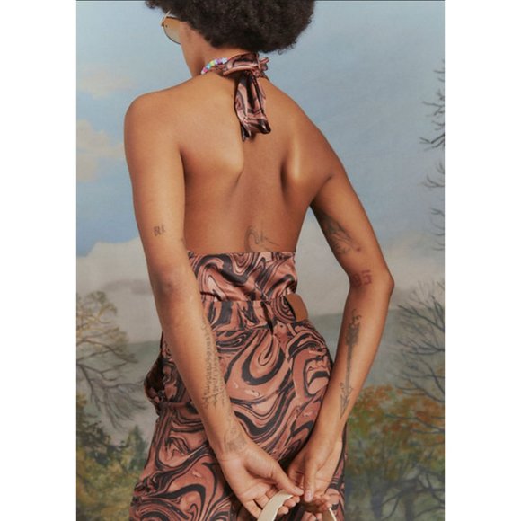 NWT House of Sunny Mahogany Paradise Party Halter Top - Picture 5 of 14